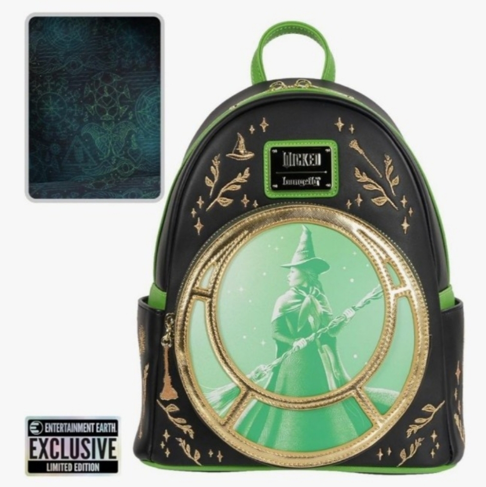 NWT Loungefly Wicked Elphaba Mini-Backpack - Entertainment Earth Exclusive